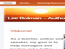 Tablet Screenshot of leebolman.com